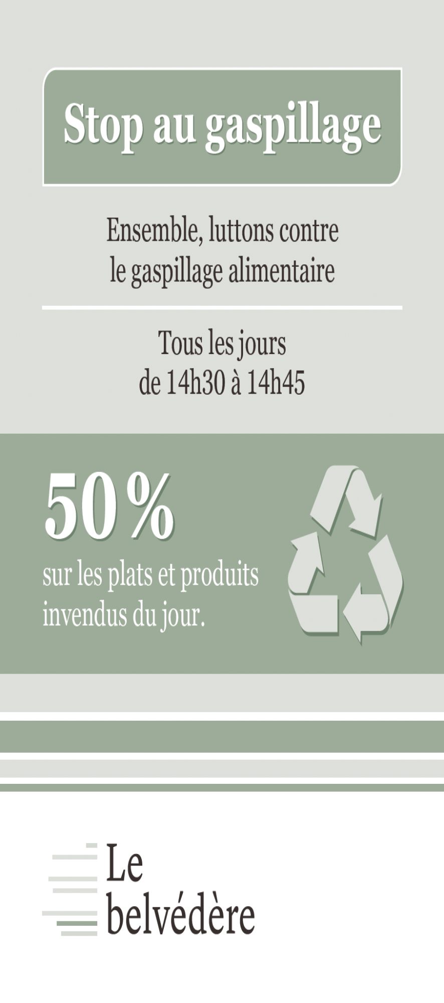 Totem bandeau LO stop gaspillage